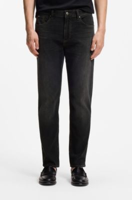 Vaqueros Maine regular fit en algod&oacute;n el&aacute;stico, Negro