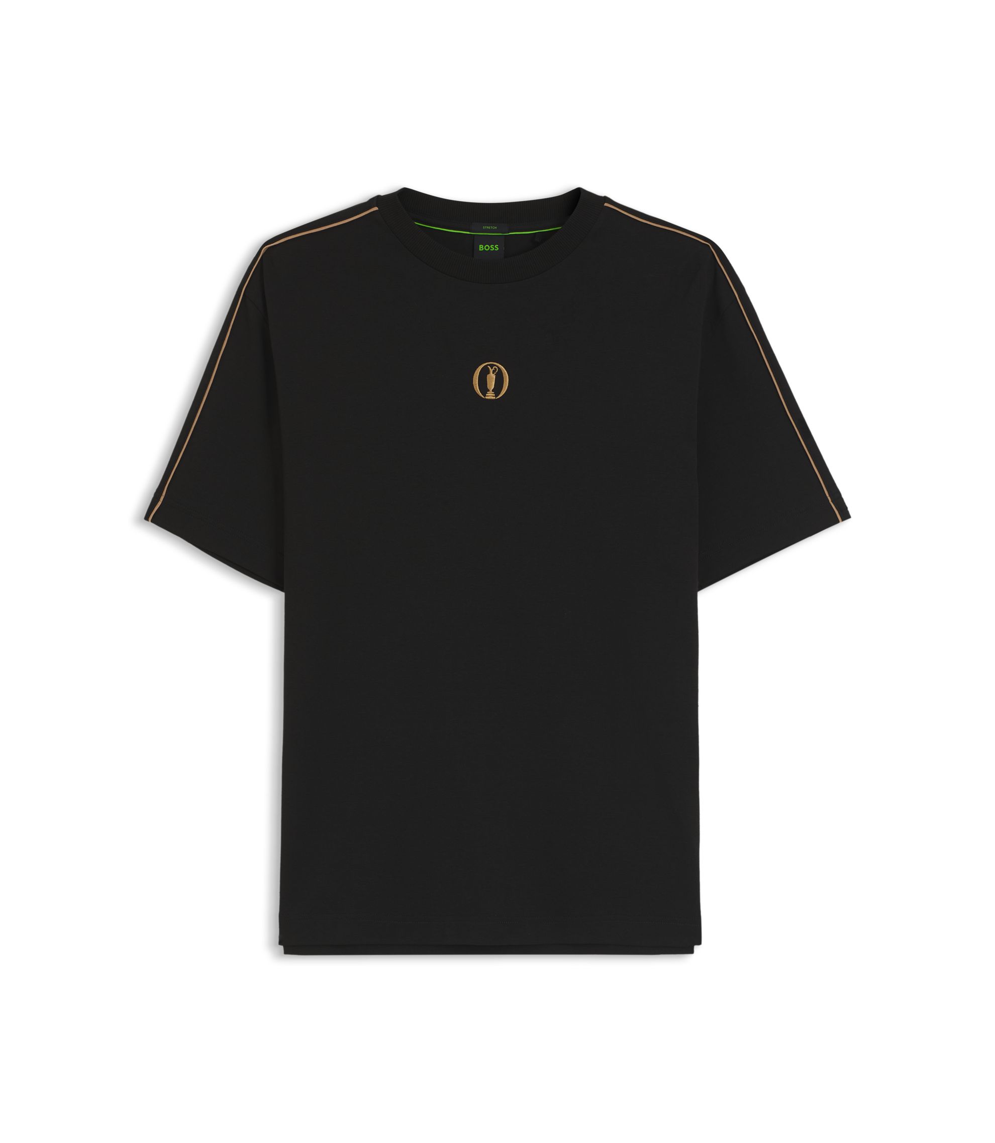 BOSS - The Open cotton T-shirt with golf graphic - Black