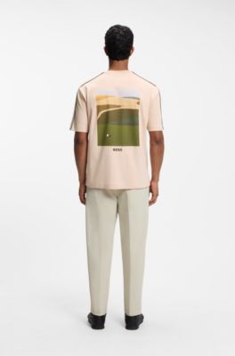 The Open cotton T-shirt with golf graphic, Light Orange