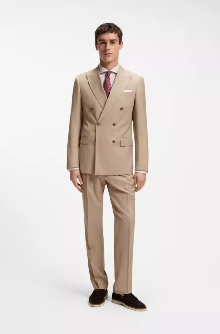 Slim-fit jacket in virgin wool serge