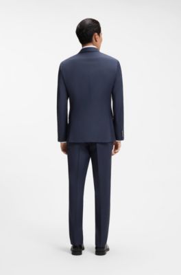 BOSS ONE Americana slim fit en lana virgen, Celeste