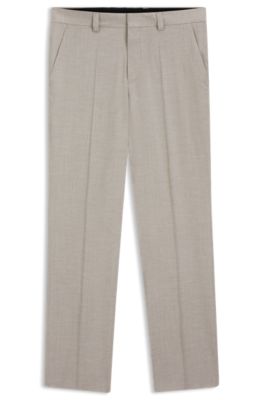 Modern-fit pants in stretch twill, Beige
