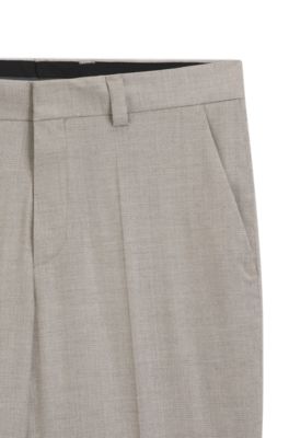 Modern-fit pants in stretch twill, Beige