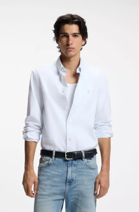 Regular-fit button-down shirt in Oxford cotton
