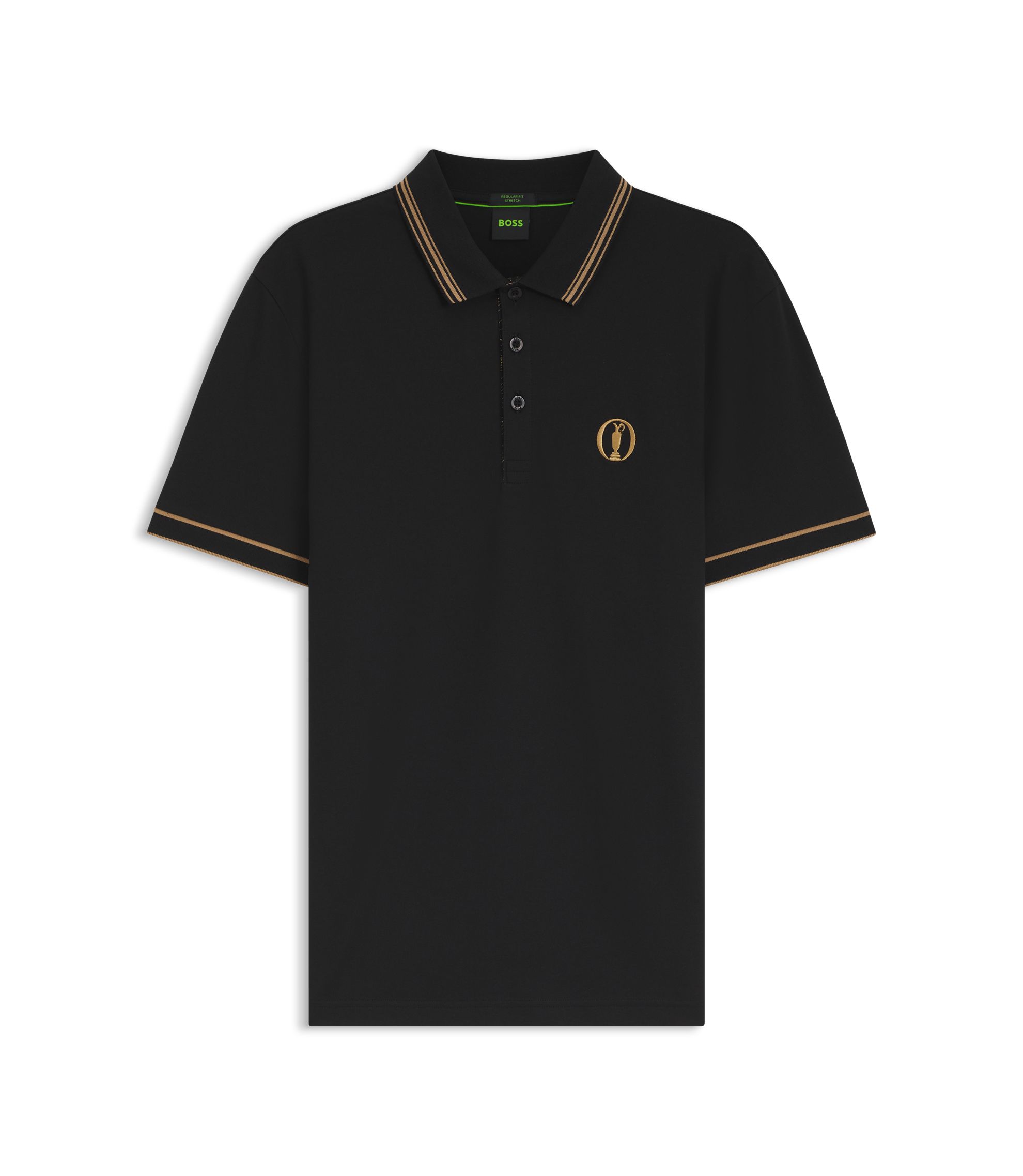 BOSS - The Open Active Paddy polo shirt in performance pique - Black