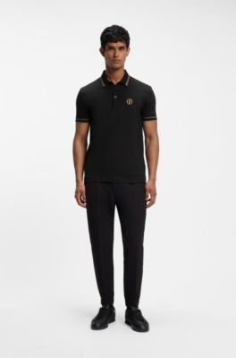 Polo deportivo The Open Paddy en piqu&eacute; t&eacute;cnico, Negro