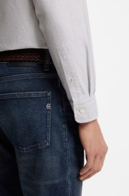 Camisa regular fit de algod&oacute;n con logo Double B, Cal
