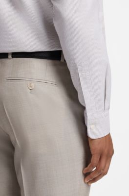 Chemise Regular en coton avec logo Double&nbsp;B, Beige