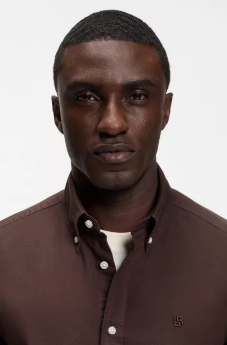 Regular-fit button-down shirt in Oxford cotton