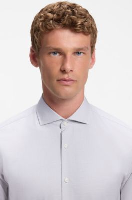 Camisa regular fit de algod&oacute;n con estructura, Cal