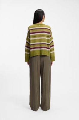 Jersey oversize fit de mezcla de alpaca con rayas, Fantas&iacute;a
