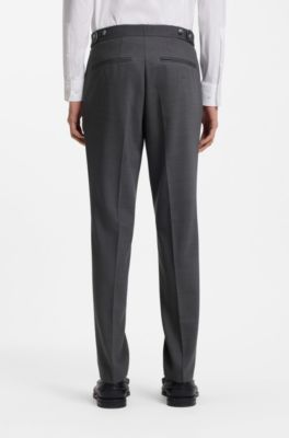 Costume Slim trois pi&egrave;ces en tissu stretch performant, Gris sombre