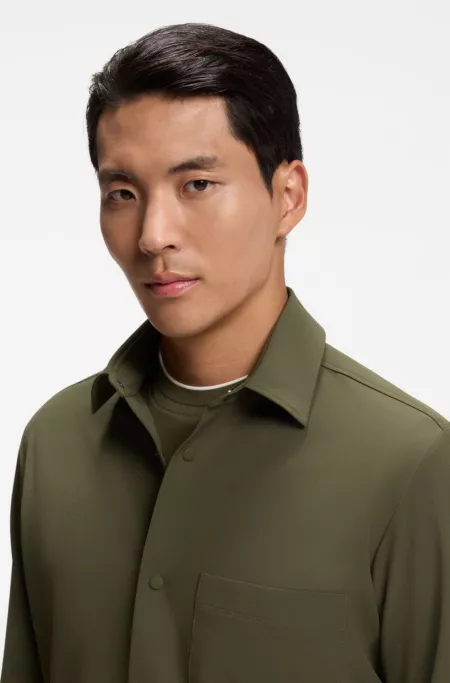 Relaxed-fit shirt in performance stretch ripstop