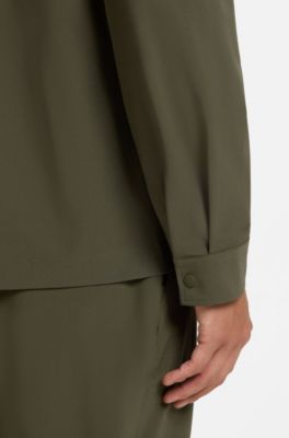 Relaxed-fit shirt in performance stretch ripstop, Light Green