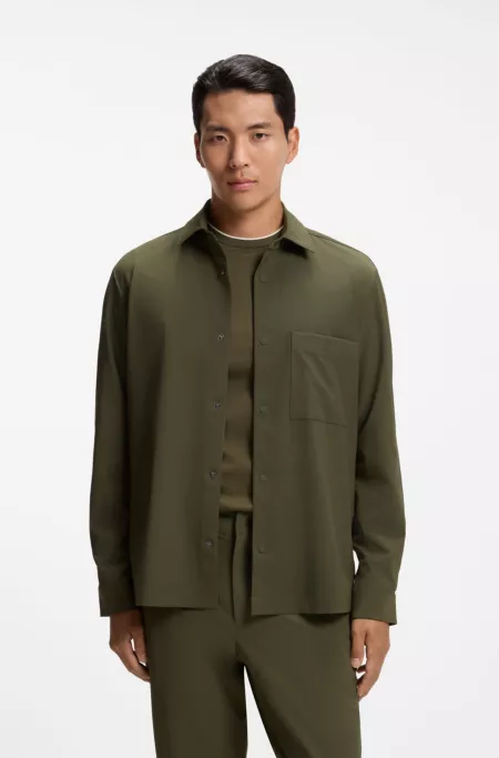 Relaxed-fit shirt in performance stretch ripstop