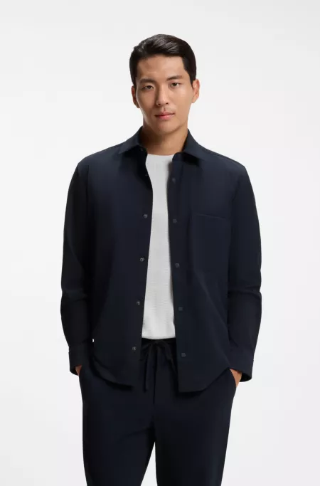 Relaxed-fit shirt in performance stretch ripstop