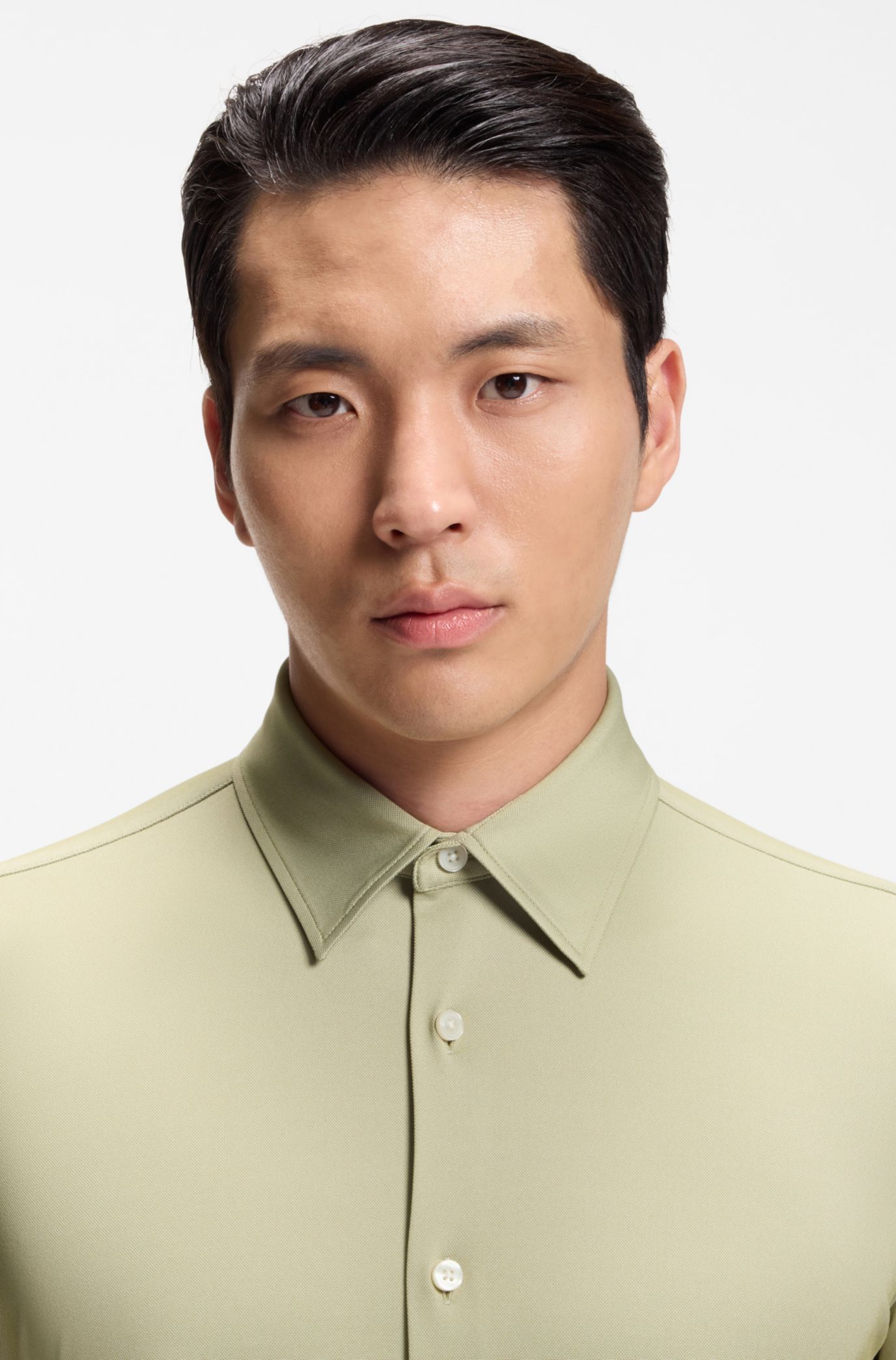 boss performance dress shirt BOSS P-Hank Nylon Blend Slim Fit Performance Dress Shirt