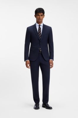 Camisa slim fit a cuadros en tejido t&eacute;cnico el&aacute;stico, Celeste