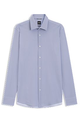 Camisa slim fit de tejido elástico técnico estampado