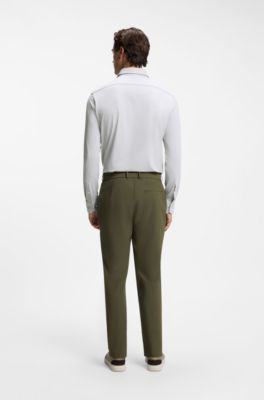Camisa business regular fit en jersey el&aacute;stico, Caqui