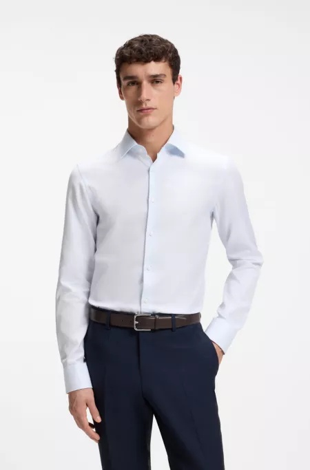 Slim-fit shirt in refined Italian cotton