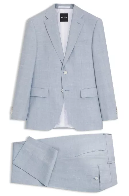 Two-piece regular-fit suit in checked fabric