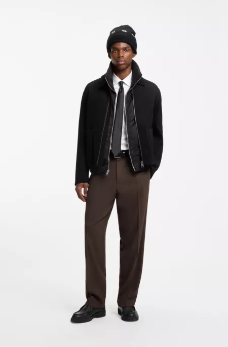 Regular-fit jacket with cropped length