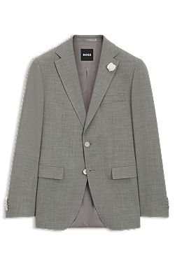 Blazer slim fit en tejido elástico jaspeado
