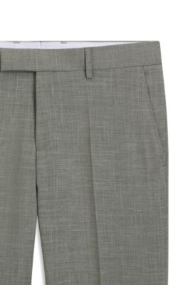 Pantalones slim fit de tejido el&aacute;stico jaspeado, Cal