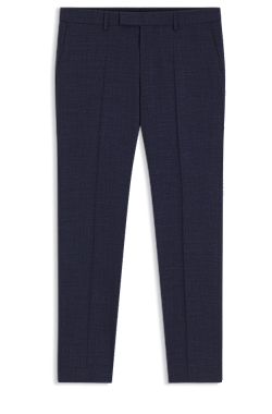Pantalones slim fit de tejido elástico jaspeado