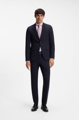 BOSS ONE Camisa slim fit en tela oxford de algod&oacute;n resistente a las arrugas, Pink