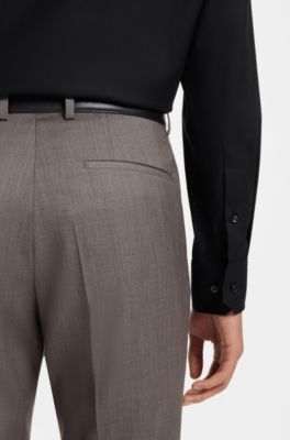 Chemise d'affaires Regular en coton infroissable, Noir
