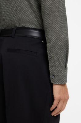 Camisa slim fit t&eacute;cnica en punto el&aacute;stico, Cal