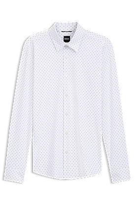 Camisa slim fit técnica en punto elástico