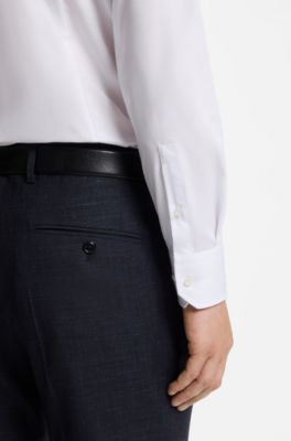Camisa slim fit de algod&oacute;n resistente a las arrugas, Blanco