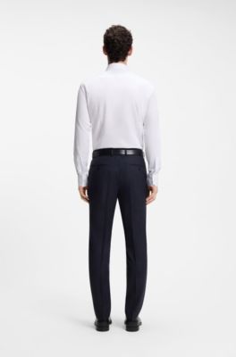 Camisa slim fit de algod&oacute;n resistente a las arrugas, Blanco
