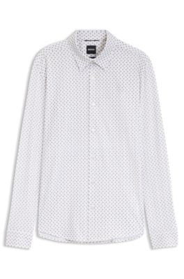 Chemise Slim imprim&eacute;e, Kaki