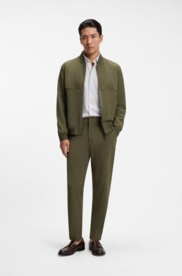 Chemise Slim imprim&eacute;e, Kaki