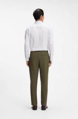 Chemise Slim imprim&eacute;e, Kaki