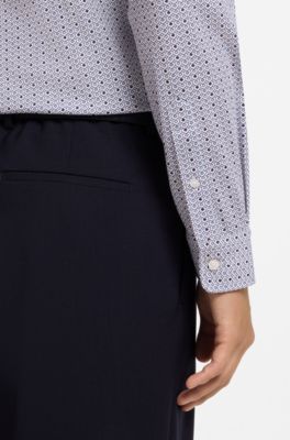 Chemise Slim imprim&eacute;e, bleu clair