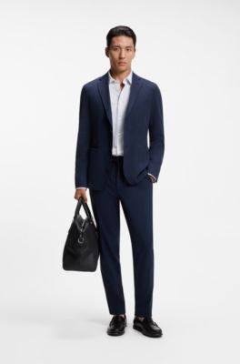 Chemise Slim imprim&eacute;e, bleu clair