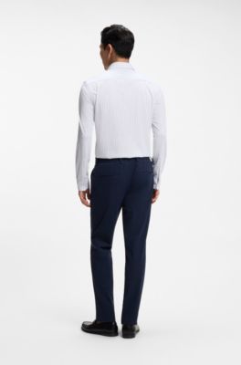 Chemise Slim imprim&eacute;e, bleu clair