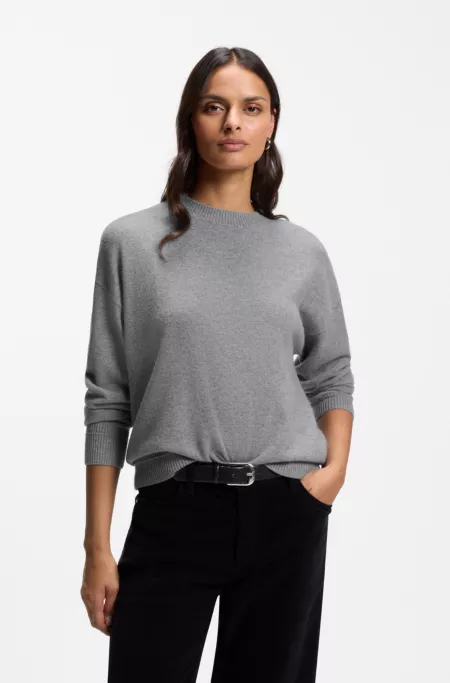Crewneck sweater in pure cashmere