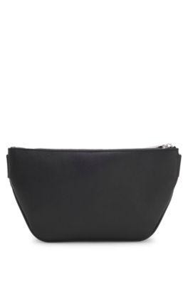 Sac ceinture au profil affin&eacute; avec logo en m&eacute;tal, Noir