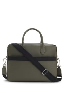 Grained document case with logo lettering, Light Green