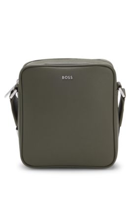 Reporter bag with silver-tone logo lettering, Light Green