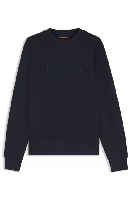 Relaxed-fit sweatshirt in cotton terry with embroidered logo