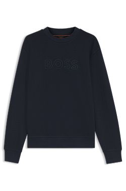 Relaxed-fit sweatshirt in cotton terry with embroidered logo