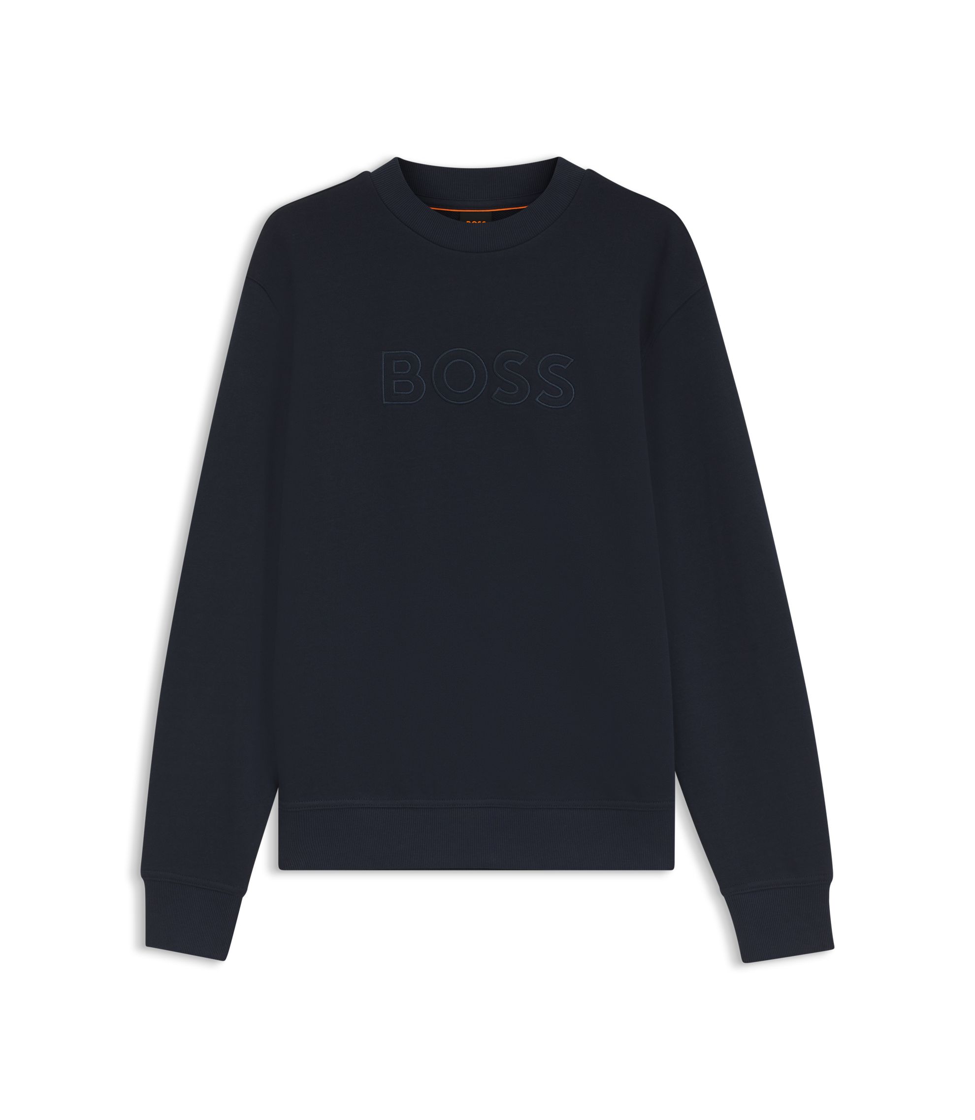 BOSS - Relaxed-fit sweatshirt in cotton terry with embroidered