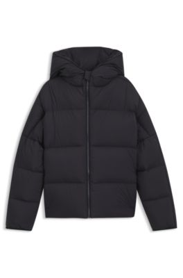 Short down-filled jacket with batwing sleeves, Light Blue